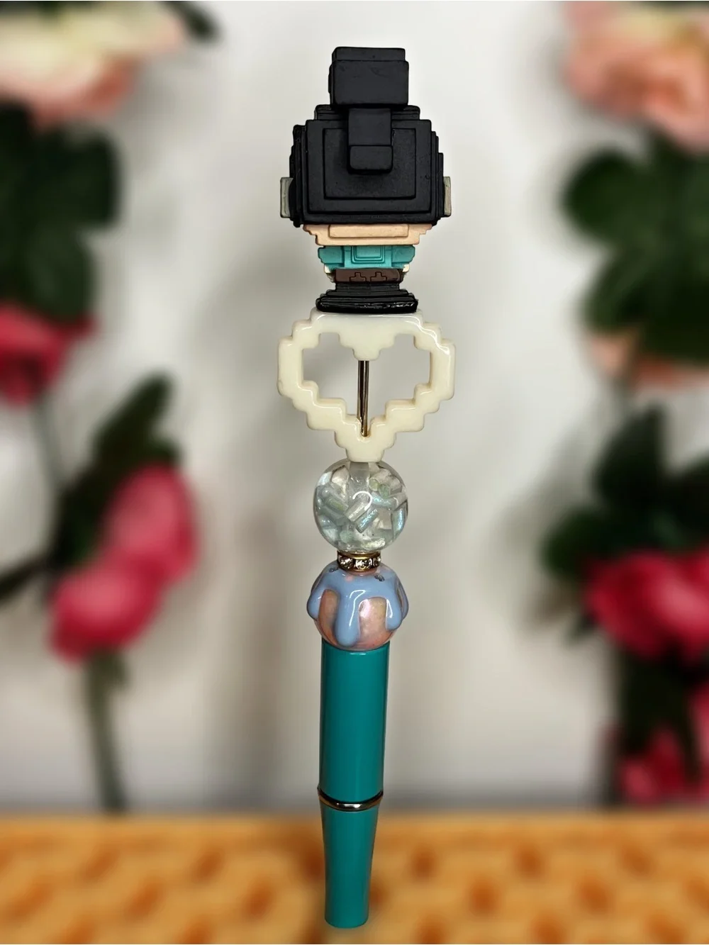 Wreck It Ralph Vanellope Doorable Handmade Beaded Pen
